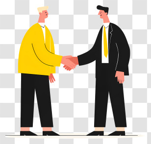 Businessman Giving Handshake - Business Handshake Illustration Transparent PNG