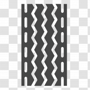 Tire Tracks - Road With Markings Transparent PNG