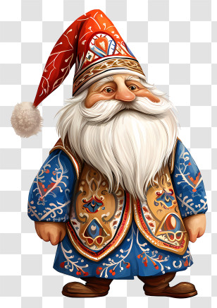 Orthodox New Year - Santa Claus Folklore Figure In Festive Attire Transparent PNG