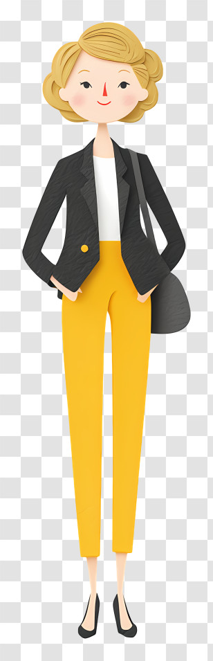 Yellow Hair Business Woman - Stylish Businesswoman In Formal Attire Transparent PNG