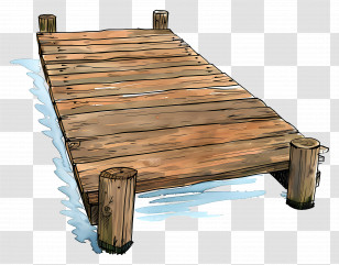 Wooden Pier - Rustic Wooden Dock Over Calm Waters Transparent PNG