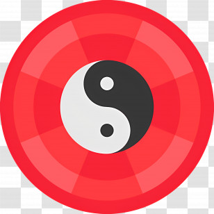 Yin Yang - Red Yin-Yang Symbol Design Transparent PNG