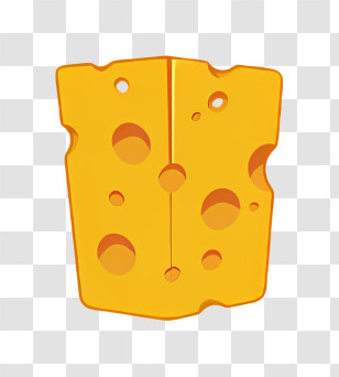 Cartoon - Yellow Cheese Slice Illustration Transparent PNG
