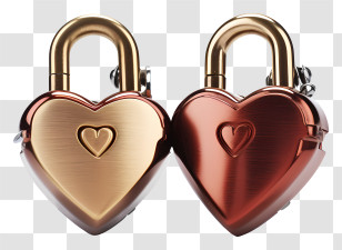Heart Shaped Locks - Heart-shaped Padlocks Transparent PNG
