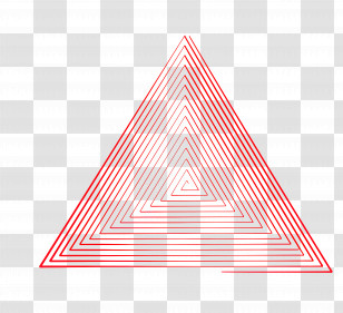 Triangle Outline - Red Lined Triangle Abstract Design Transparent PNG