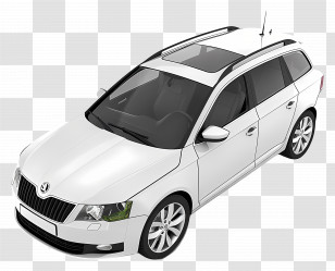 Skoda Octavia - White Wagon Car Transparent PNG