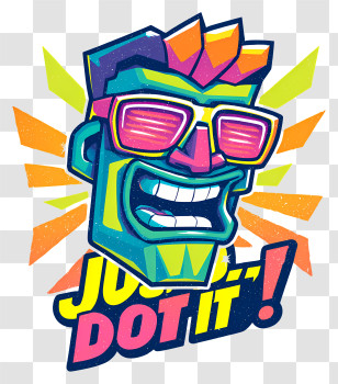 Just Do It - Neon Tiki Head — Just Do It! Transparent PNG