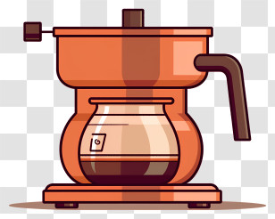 Coffee Maker - Orange Coffee Maker With Pot Transparent PNG