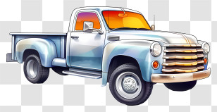 Classic Truck - Vintage Pickup Truck In Retro Style Transparent PNG