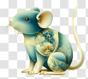 Chinese Zodiac - Ornate Rat In Decorative Robe Transparent PNG