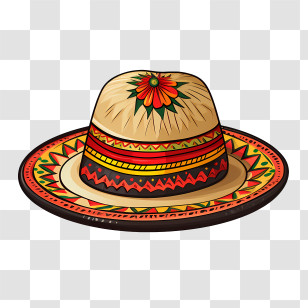 Mexican Sombrero - Decorative Hat Illustration Transparent PNG