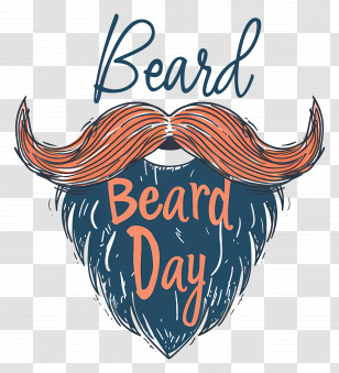 World Beard Day - Creative Beard Day Concept Illustration Transparent PNG