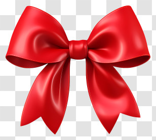 Red Bow - Bright Red Decorative Bow Illustration Transparent PNG