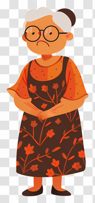 Old Woman - Cartoon Of An Old Woman Transparent PNG