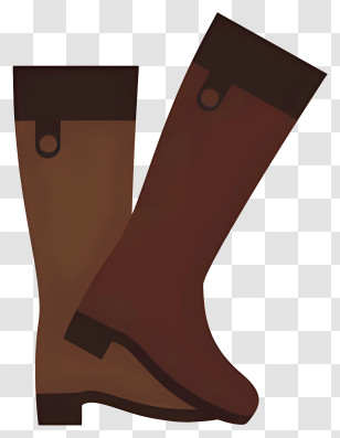 Leather Boots - Brown Leather Boots For Autumn Wear Transparent PNG