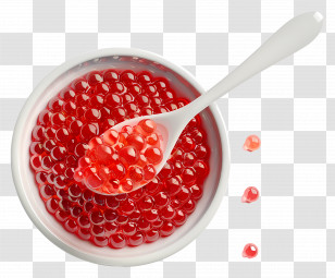 Caviar Day - Red Caviar In A Bowl Transparent PNG