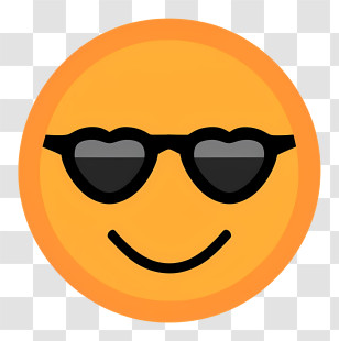 Cartoon - Cool Emoji With Sunglasses Expression Transparent PNG