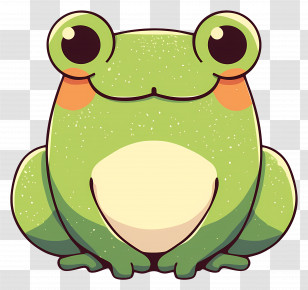 Cartoon Frog - Green Frog Illustration Transparent PNG