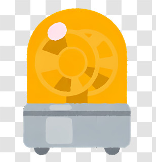 Alarm Lamp - Yellow Rotating Warning Light Illustration Transparent PNG