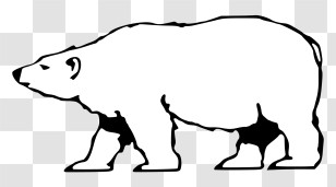 Bear Logo - Polar Bear Silhouette Illustration Transparent PNG
