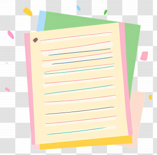 Cute Paper - Colorful Stationery Paper Sheets Transparent PNG