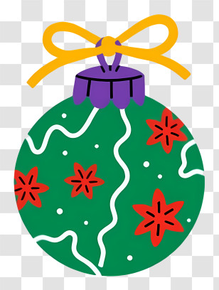 Christmas Ball - Green Christmas Ornament Transparent PNG