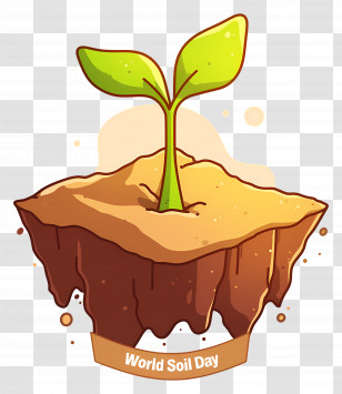 World Soil Day - World Soil Day With Growing Plant Transparent PNG