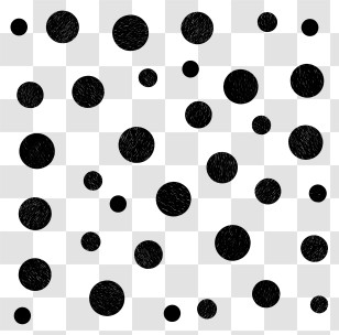 Circle Confetti - Black Dots Pattern Design Transparent PNG
