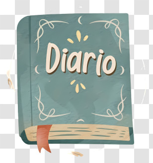 Cartoon - Blue Diary Book Illustration Transparent PNG
