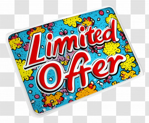 Limited Offer - Colorful Limited Offer Promotion Stamp Transparent PNG
