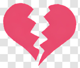 Heart - Red Broken Heart Symbol For Emotion Representation Transparent PNG
