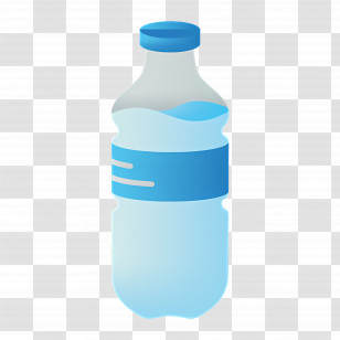 Water Bottle - Portable Blue Plastic Water Bottle Transparent PNG