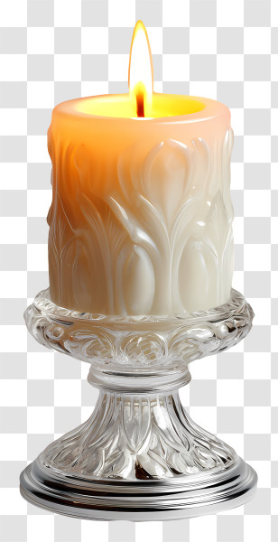 Candle Light - Glowing Candle With Flame Transparent PNG
