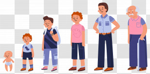 Human Life Cycle - Growth Stages Of A Man Transparent PNG