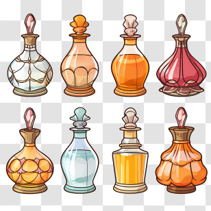 Perfume Bottle - Antique Perfume Bottles Collection Transparent PNG