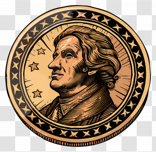 Coin - Antique Coin With Portrait Transparent PNG