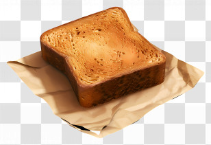 Brown Bread - Crispy Toasted Bread Slice Transparent PNG