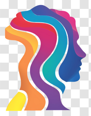Mental Health - Colorful Silhouette Of A Head In Abstract Art Transparent PNG
