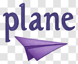 Plane Logo - Purple Paper Plane Doodle Transparent PNG