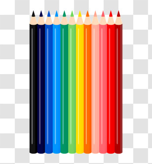 Icon - Set Of Colored Pencils For Drawing And Art Transparent PNG