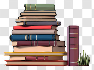 Books - Stacked Books For Reading Or Study Transparent PNG