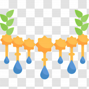 Flower Decoration - Efficient Drip Irrigation System For Plants Transparent PNG