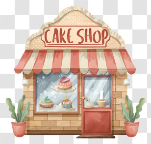 Cartoon - Cute Cake Shop Transparent PNG