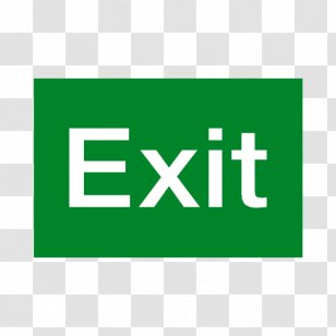 Exit Sign Emergency Fire Escape Building Safety - Iso 7010 - Green Label Transparent PNG