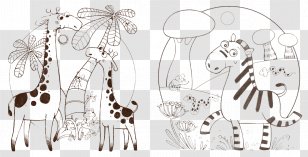 Northern Giraffe Zebra Animation - Work Of Art - Artwork And Transparent PNG