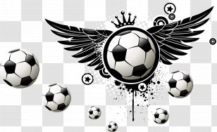 American Football Illustration - Black And White - Wings Transparent PNG