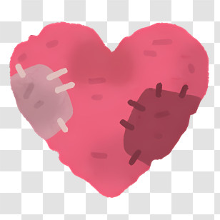 Icon Heart Shaped Image Watercolor And Ink Black Bumps Black Line Transparent PNG