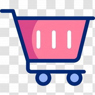 Shopping Cart - Pink Shopping Cart Icon Design Transparent PNG