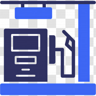 Gas Station - Blue Gas Pump Station Transparent PNG