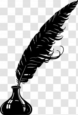 Quill Inkwell Pen Paper Clip Art - Drawing Transparent PNG